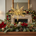 Étoile décorative LED en fil de fer à suspendre, 20 LED, blanc chaud, intérieur, 22 cm | Floristik24.be