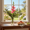 Glaïeul artificiel avec fleurs décoratives, 88 cm | Floristik24.be