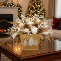 Pot de fleurs en métal orné d'un sapin scintillant, 18 cm | Floristik24.be