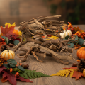 Branches et rhizomes décoratifs en bois, séchés naturellement, 18 cm, 500 g | Floristik24.be