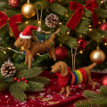 Ornement décoratif en forme de teckel pour sapin de Noël, 16 cm, lot de 2 | Floristik24.be
