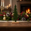 Figurine décorative de sapin de Noël avec socle en bois, 36 cm | Floristik24.be