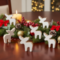 Figurine décorative d'élan en bois, debout, décoration de Noël à disperser, 6 cm, lot de 8 | Floristik24.be
