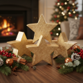 Support décoratif en forme d'étoile de Noël pour table ou étagère, 10 cm, lot de 3 | Floristik24.be