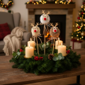 Figurines décoratives de rennes avec pompons, pinces à linge de Noël, 24 cm, lot de 12 | Floristik24.be