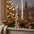 Petit sapin de Noël décoratif floqué, décoration de table, 44 cm | Floristik24.be
