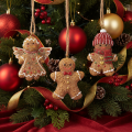 Ornements décoratifs à suspendre, figurines en pain d'épice artificielles, 7 cm, lot de 3 | Floristik24.be