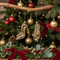Ornement en verre en forme de chaussure à motif léopard, décoration pour sapin de Noël, 13 cm, lot de 2 | Floristik24.be