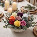 Rose en mousse Ø7,5cm différentes couleurs 18 pcs | Floristik24.be