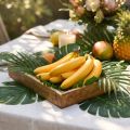 Banane artificielle décorative jaune, fruit artificiel semblable à de vrais fruits, 18 cm | Floristik24.be