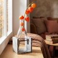 Vase en verre sur support en