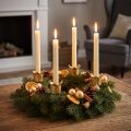 Bougeoir couronne doré, bougeoir bâton métal 4 pièces | Floristik24.be