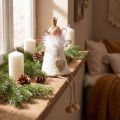 Figurine ange assis décoration de Noël bois métal blanc H12cm | Floristik24.be