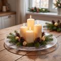 Assiette décorative rainures Plastique Transparent Ø33cm | Floristik24.be