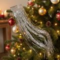 Guirlande de Lametta Argentée pour Décoration de Noël et Fêtes - 50×40 cm | Floristik24.be