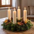 Bougie bâton décoration bougie crème blanche 120mm/Ø21mm 6 pcs | Floristik24.be