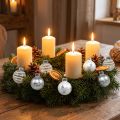 Mini boules de Noël blanc, argent verre véritable Ø3cm 9 pcs | Floristik24.be