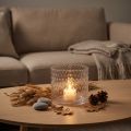 Verre lanterne, verre photophore, verre bougie Ø11.5cm H9.5cm | Floristik24.be