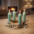 Bougies coniques bougies courtes vert jade pour boucle Ø21/110mm 6 pcs | Floristik24.be