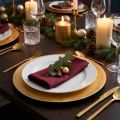 Assiette décorative dorée Ø28cm | Floristik24.be