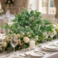Décoration de mariage branches d'eucalyptus avec fleurs bouquet décoratif vert, rose 26cm | Floristik24.be