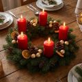 Couronne métal noir décoration de table fil de fer Ø30cm H3.5cm | Floristik24.be