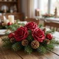 Rose en mousse Ø7,5cm rouge 18 pcs | Floristik24.be