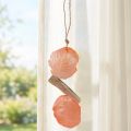 Cintre décoration maritime coquillages Capiz bois flotté orange naturel 35cm | Floristik24.be
