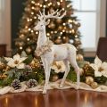 Figurine décorative de cerf ornée de pommes de pin pour la décoration hivernale, 49 cm | Floristik24.be