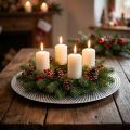 Assiette décorative assiette décorative ronde en plastique argent Ø33cm | Floristik24.be