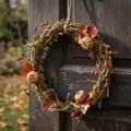 Couronne décorative naturelle, Ø33cm, lichen, mousse, couronne de porte, décoration de table, décoration murale | Floristik24.be