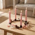 Bougies coniques bougies courtes roses pour boucle décorative Ø21/110mm 6 pcs | Floristik24.be