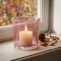 Pot en verre Ø10cm H8.5cm vieux rose | Floristik24.be