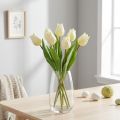 Tulipes décoratives Fleurs artificielles Blanc Crème 20cm 6 pcs | Floristik24.be