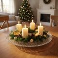 Bol rond décoratif transparent avec pied, 32 cm | Floristik24.be
