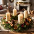 Ensemble de 4 anneaux de bougie coniques numérotés pour couronne de l'Avent, 3 cm | Floristik24.be