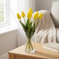 Tulipes artificielles pour une décoration printanière réaliste dans le salon ou le bureau, 40 cm, lot de 7 | Floristik24.be