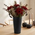 Vase de Table Vase Noir Plastique Anthracite Ø15cm H24cm | Floristik24.be