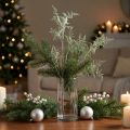 Branche de fougère artificielle décoration de fougère paillettes décoration d'hiver 70cm | Floristik24.be