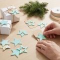 Etoiles décoratives pour travaux manuels Caoutchouc mousse autocollant menthe 4cm 36pcs | Floristik24.be