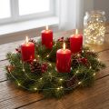 Guirlande lumineuse 50 micro LED blanc chaud avec minuterie et piles, 6 pièces | Floristik24.be