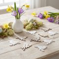 Décoration à disperser en bois décoration oiseau de printemps blanc naturel 4cm 72 pcs | Floristik24.be