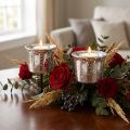 Bougeoir pour bougie chauffe-plat argent Ø6cm H10cm 2pcs | Floristik24.be