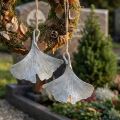 Décoration funéraire feuille de ginkgo à suspendre 10cm 3 pcs | Floristik24.be