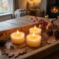 Bougies chauffe-plat Pure Nature Lights, durée de combustion de 10 heures, bougies en cire de colza, lot de 8 | Floristik24.be
