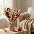 Bouquet de fleurs sauvages séchées rose naturel L30cm | Floristik24.be