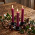 Bougies en bâton court bougies en cire en Baie 21×110mm 6 pcs | Floristik24.be