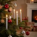 Bougies d'arbre Bougies d'arbre de Noël argent 13x105mm 20 pcs | Floristik24.be