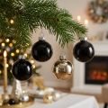Mini boules de Noël en verre noires 30 mm, 9 pièces | Floristik24.be