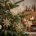 Étoiles de Noël en paille Décorations pour sapin de Noël 8 cm 12 pièces | Floristik24.be